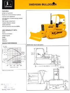 john deere 350d specifications